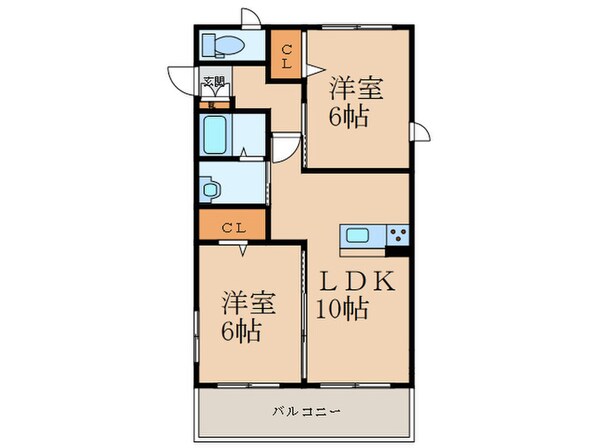 レグルス楡の木Ｂ棟の物件間取画像